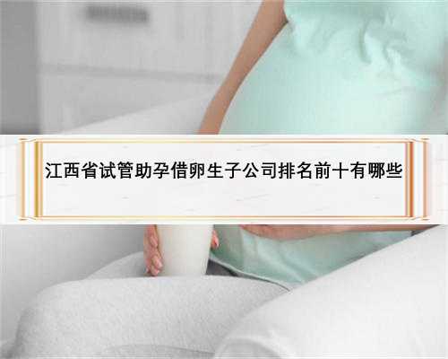江西省试管助孕借卵生子公司排名前十有哪些