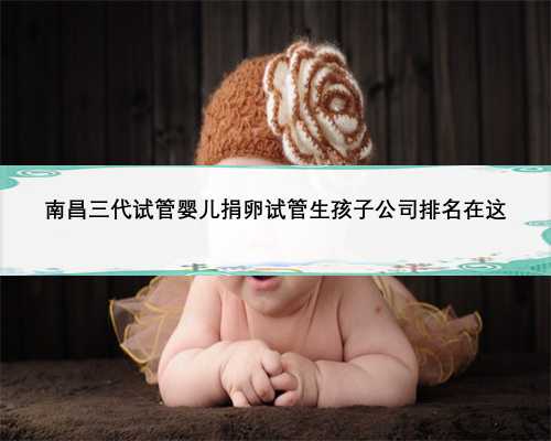 南昌三代试管婴儿捐卵试管生孩子公司排名在这